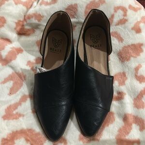Black faux leather shoe